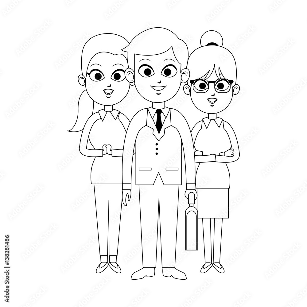 team of young business people icon image vector illustration design team of young business people icon image vector illustration design