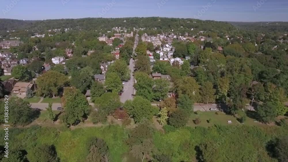 Fly by of Beaver, Pennsylvania in Summer
