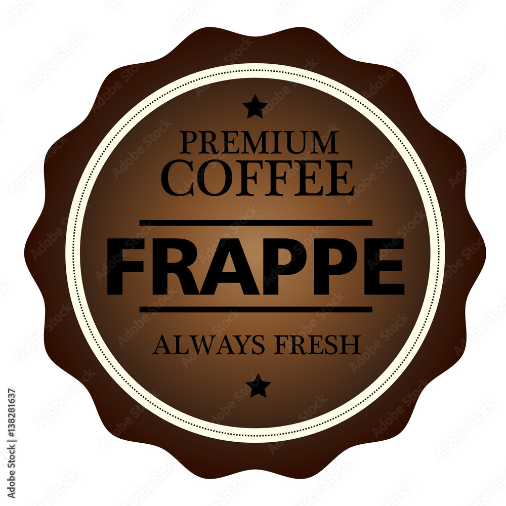 Premium cofffe frappe stamp.Sign.Seal.Logo Premium cofffe frappe stamp.Sign.Seal.Logo
