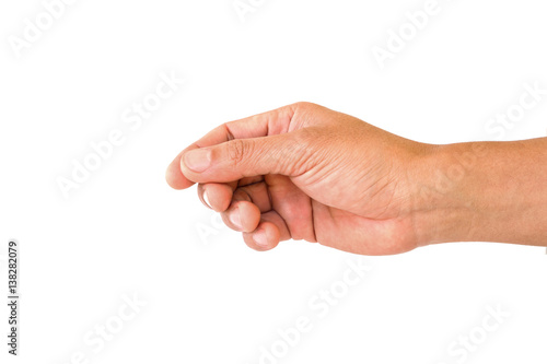 man hand to hold something