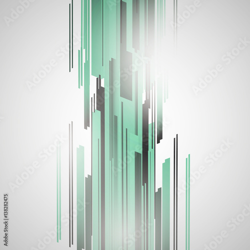 Abstract green line pattern background. Vector illustration.