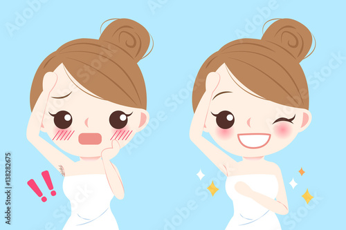 cartoon woman do epilator