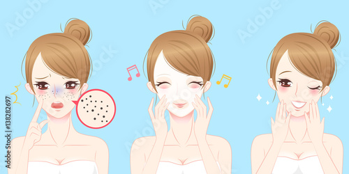 woman with skincare problem