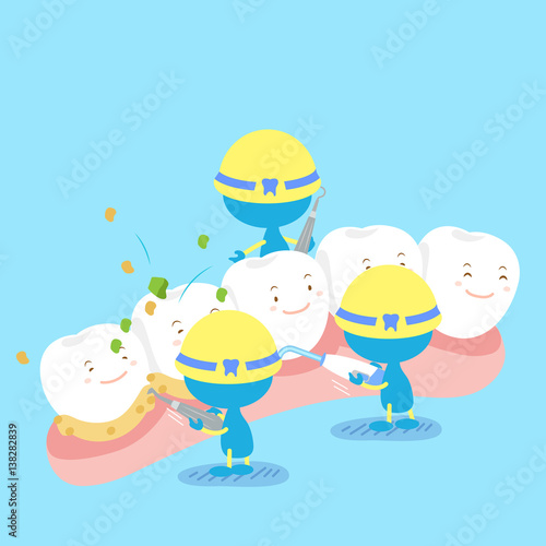 tooth with clean concept