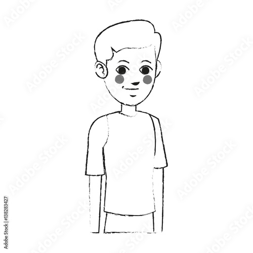 handsome young man icon image vector illustration design 