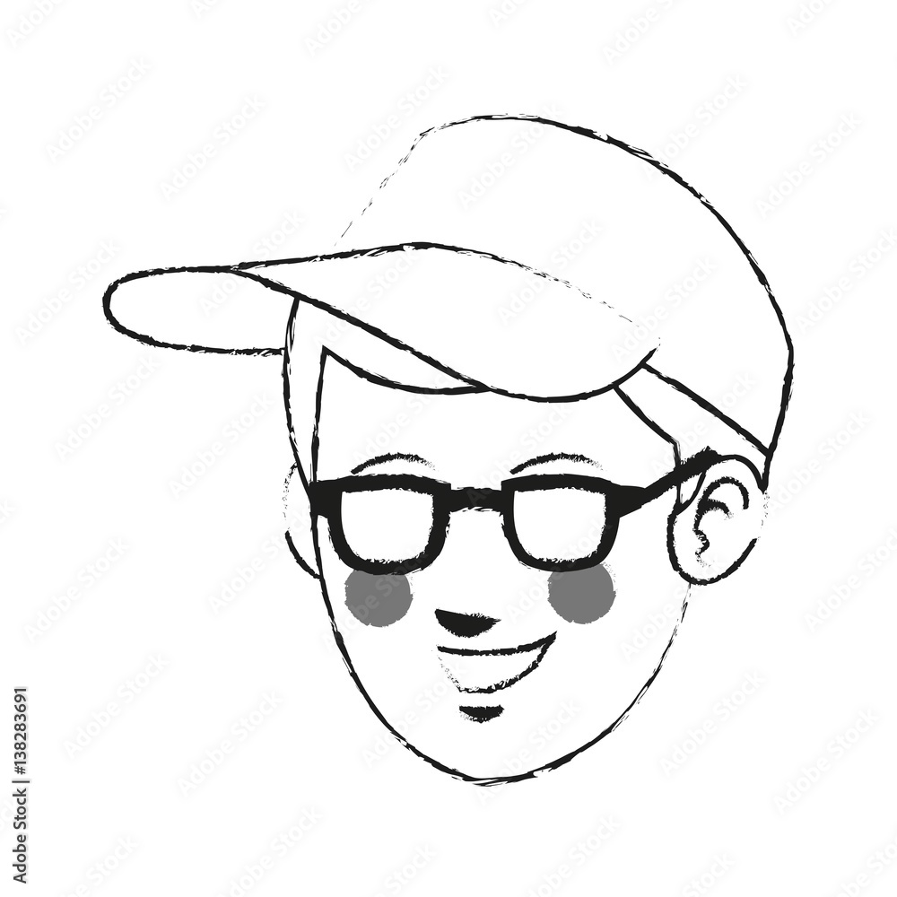 handsome young man with baseball cap icon image vector illustration design handsome young man with baseball cap icon image vector illustration design