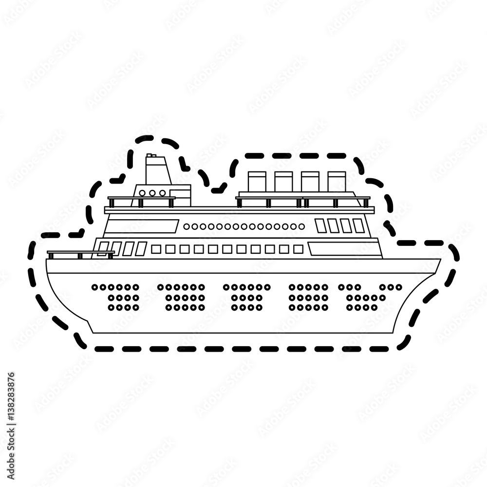 cruise ship icon image vector illustration design 