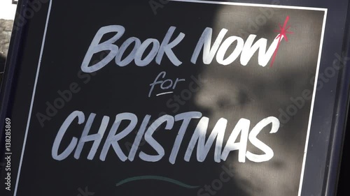 Book Now Christmas Sign