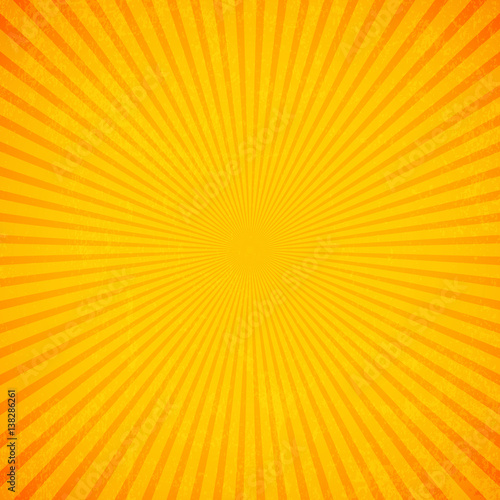 Sun rays, old paper with stains - Vector