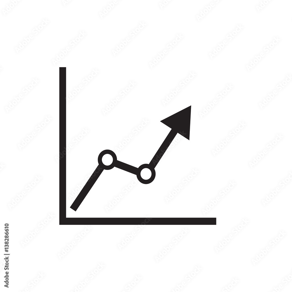 chart icon on white background. chart sign. chart icon on white background. chart sign.