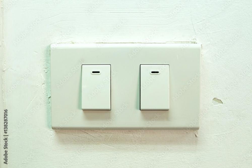 white switcher for building lighting on the wall and space for text white switcher for building lighting on the wall and space for text