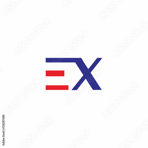 Free Download EX Letter Logo - GFXLoad