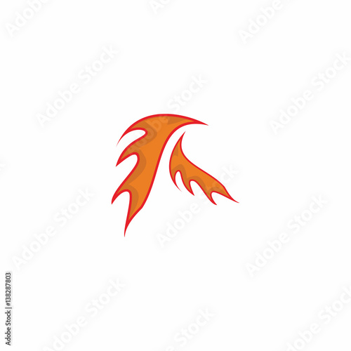 Blaze Bird Abstract Logo Vector