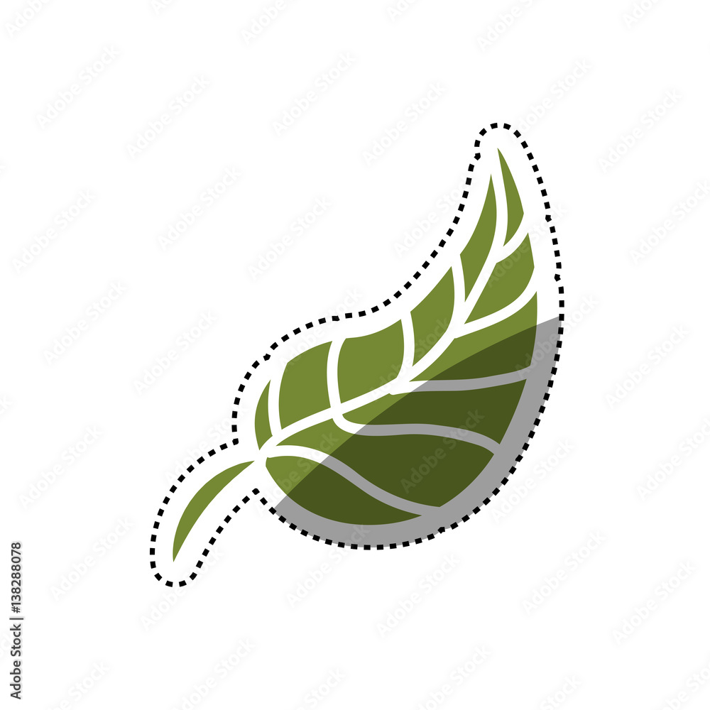 Naklejka premium leaf nature ecology icon vector illustration graphic design