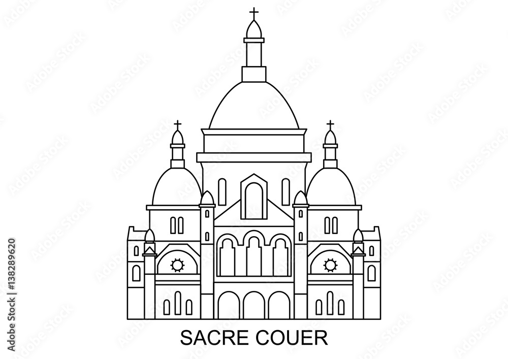 Landmark of France - Sacre Couer Icon