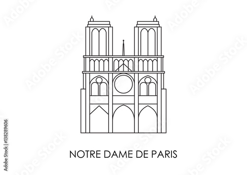 Landmark of France - Notre Dame de Paris Icon