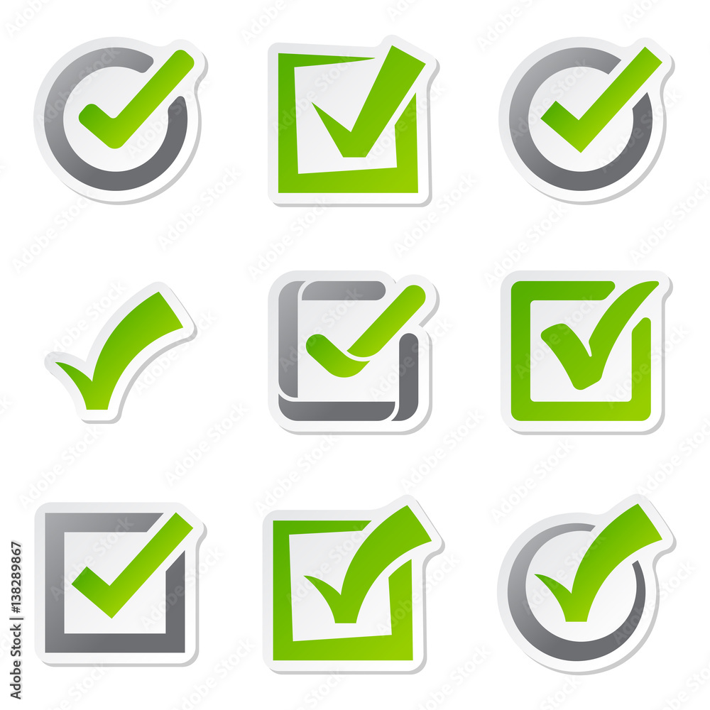 Check box icons of vote mark sign choice yes symbol and correct design right agreement voting form button question choose success graphic vector illustration. Check box icons of vote mark sign choice yes symbol and correct design right agreement voting form button question choose success graphic vector illustration.