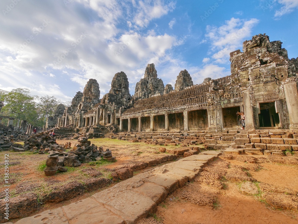 Bayon temple at angkor wat