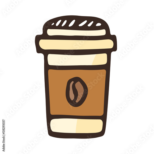 Coffee to go. Colored vector icon