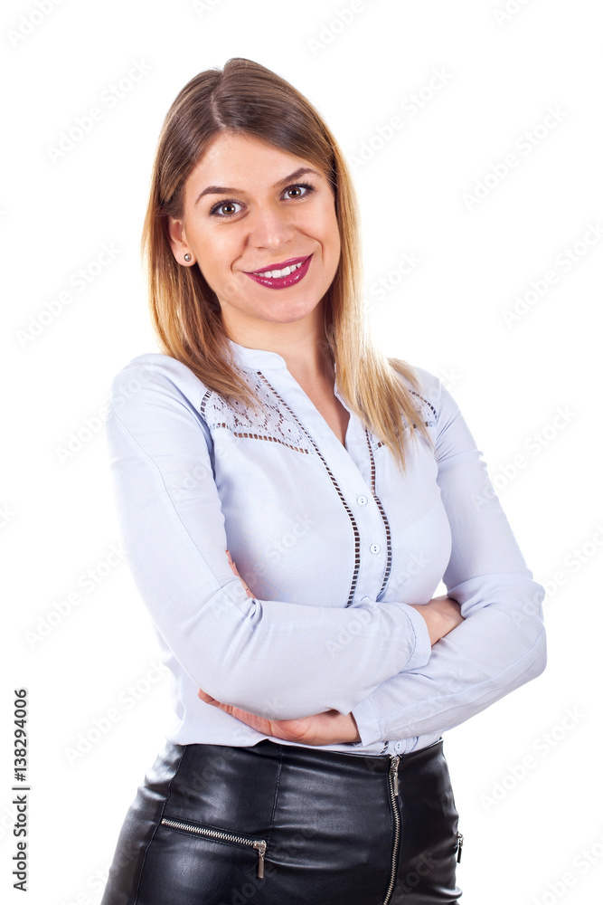 Businesswoman with arms crossed