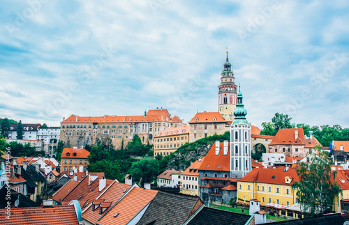 View of a little town in Cesky Kromlov, Czech Republic