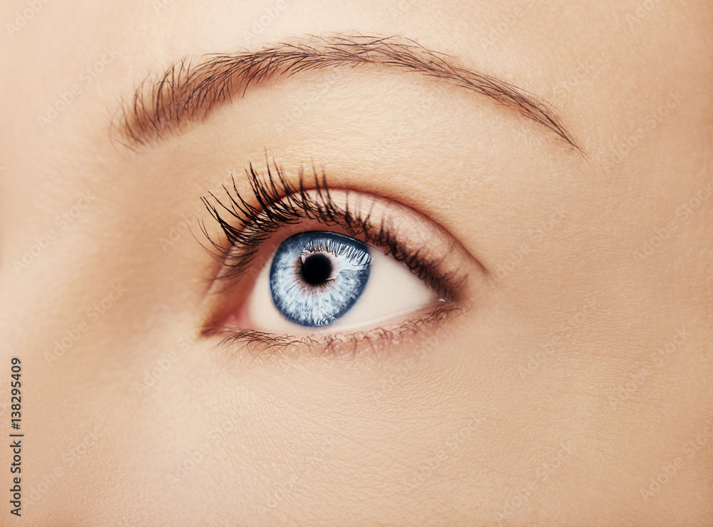 Obraz premium A beautiful insightful look brown woman's eye