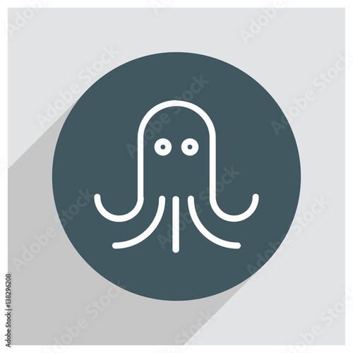squid line vector icon