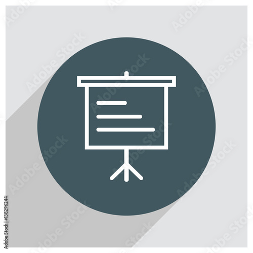 slideshow line vector icon