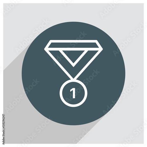 medal line vector icon