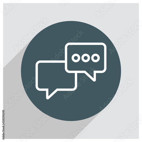 message bubble line vector icon