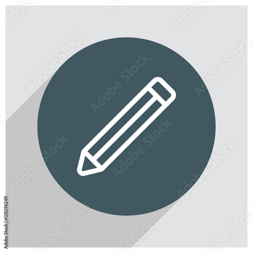 pencil line vector icon
