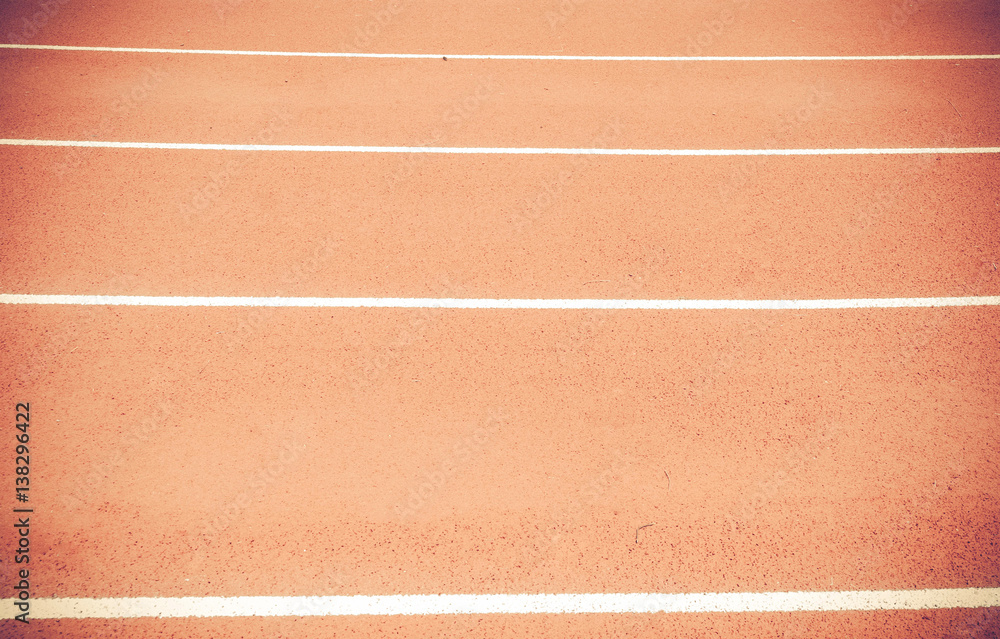 Fototapeta premium Running track with vintage style. 