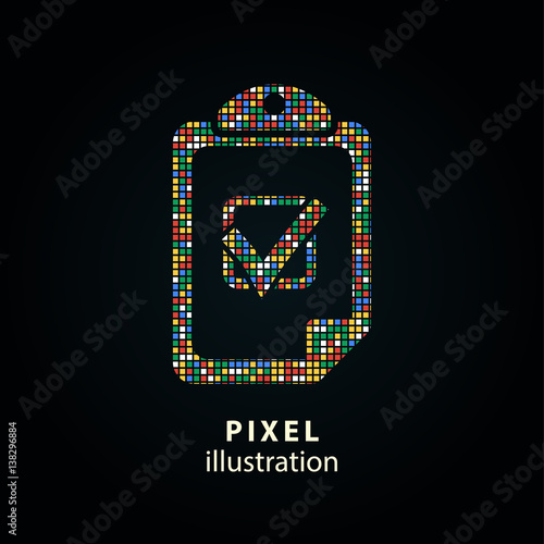 Clipboard - pixel illustration.