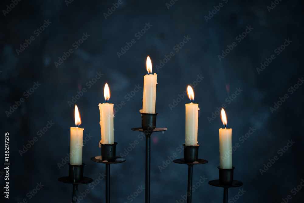 Candlestick with candles Candlestick with candles