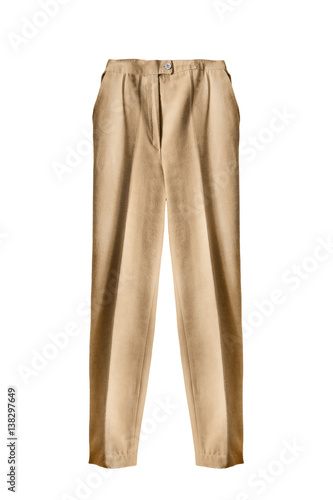Canvastavla Beige pants isolated