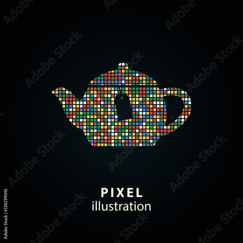 Tea - pixel illustration.