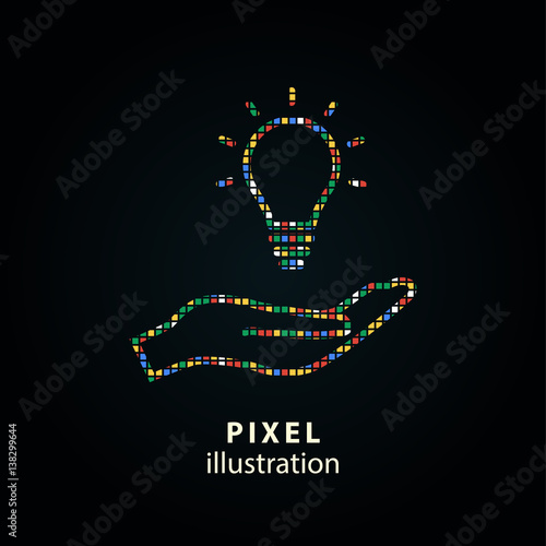 Donate - pixel illustration.