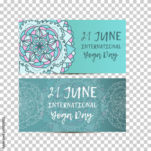 Vintage template design vector illustration of international yoga day