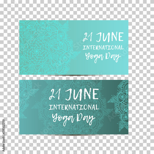 Vintage template design vector illustration of international yoga day