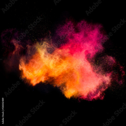 Freeze motion of colored dust explosion © takoburito
