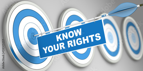 Bild auf Leinwand Know your rights  / target / 3d / Arrow