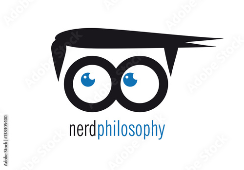 logo nerd con occhiali