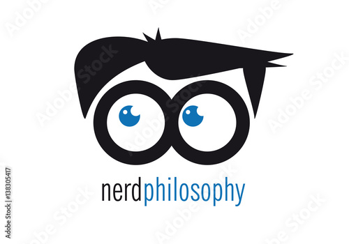 logo nerd con occhiali