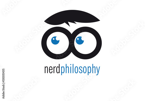 logo nerd con occhiali