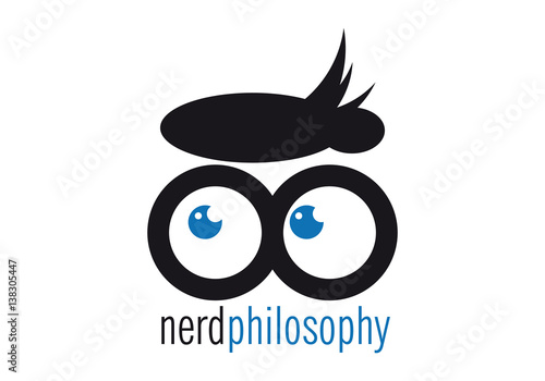 logo nerd con occhiali