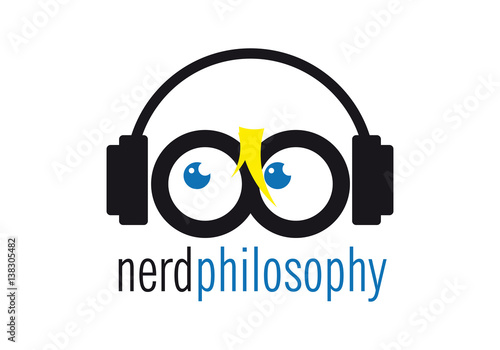 logo nerd con occhiali