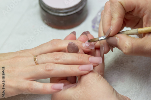 drawing on acrylic nails