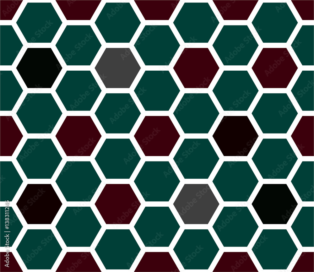 Print of hexagons Print of hexagons