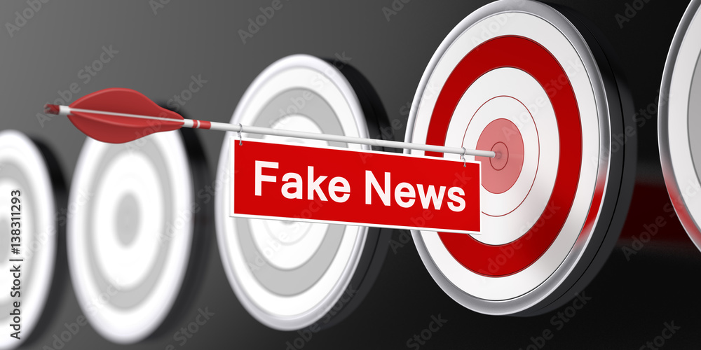 Fake News/ Target / 3d / Arrow Fake News/ Target / 3d / Arrow