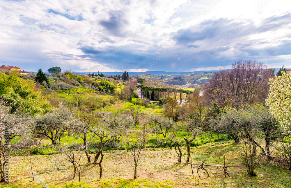 Tuscany, Italy. Wonderful Campaign of Region Countryside in Spring Season